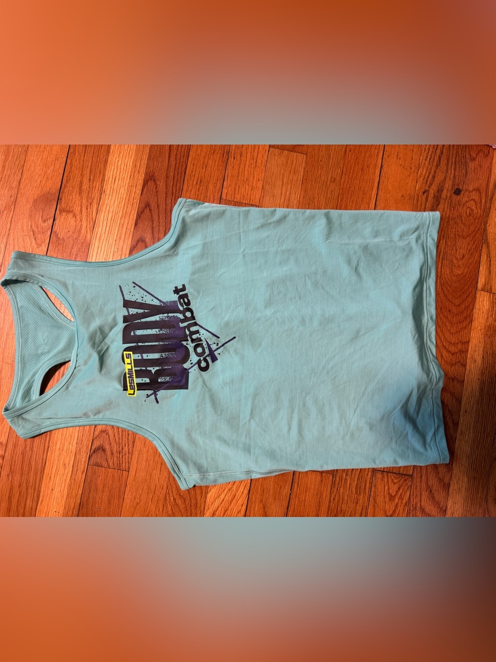 adidas Light Teal Graphic Racerback Tank Top